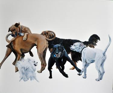 Print of Realism Dogs Paintings by Alexandra Pennycook