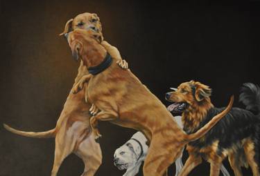 Original Realism Dogs Paintings by Alexandra Pennycook