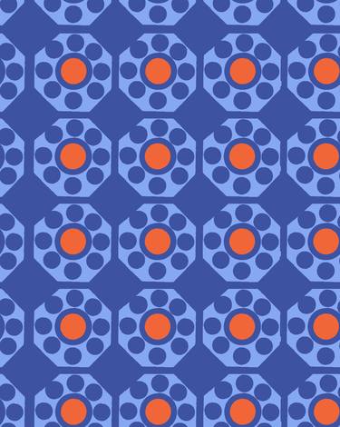 Purple & Orange Hexagon pattern thumb