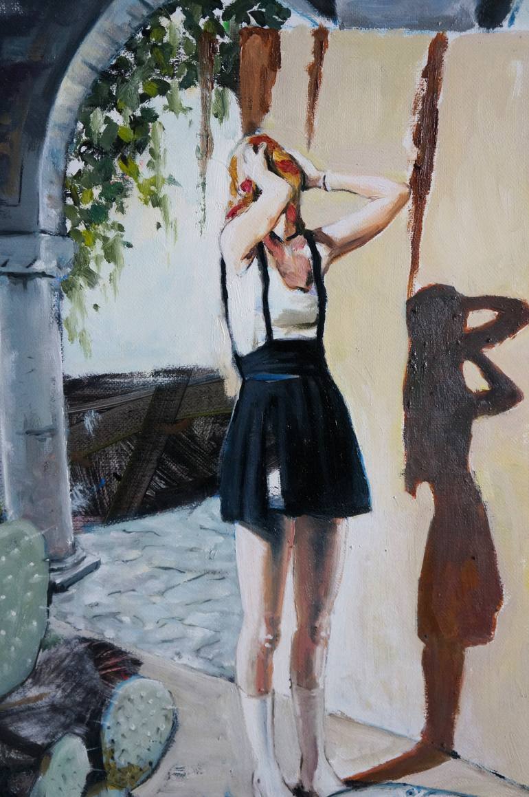 Original Abstract Expressionism Women Painting by Stefan Doru Moscu