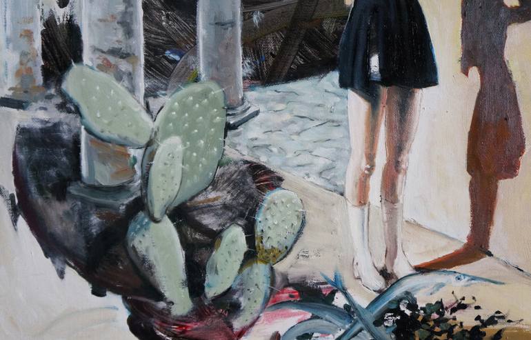 Original Abstract Expressionism Women Painting by Stefan Doru Moscu