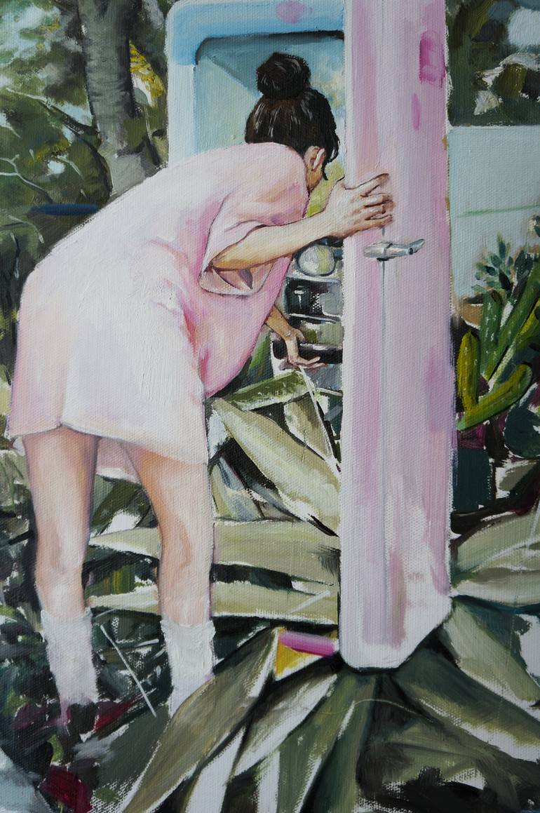 Original Surrealism Botanic Painting by Stefan Doru Moscu