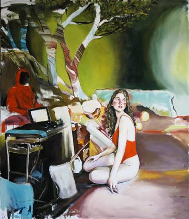Original Contemporary Women Painting by Stefan Doru Moscu