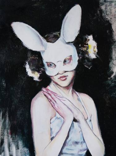 Original Portraiture Women Painting by Stefan Doru Moscu