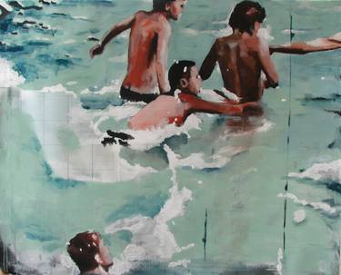 Print of Expressionism Beach Paintings by Stefan Doru Moscu