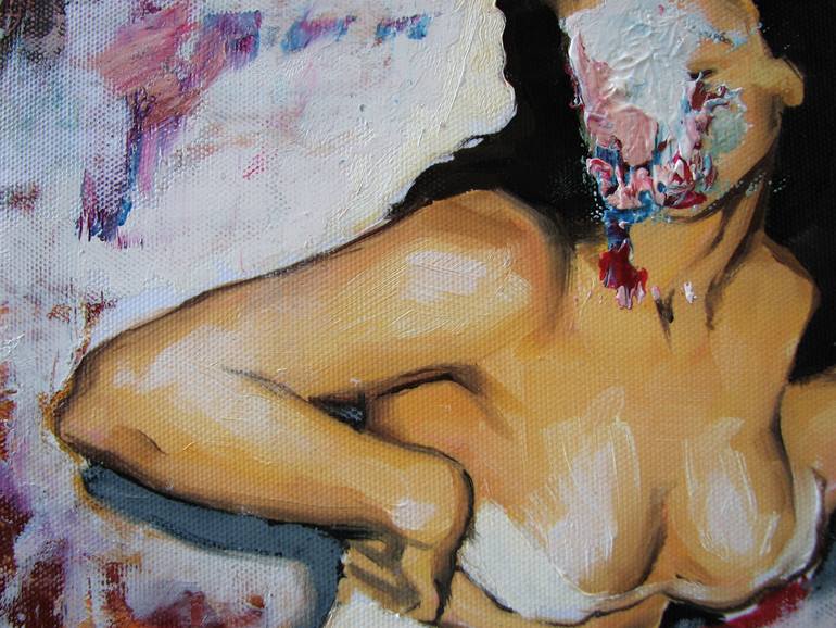 Original Expressionism Women Painting by Stefan Doru Moscu