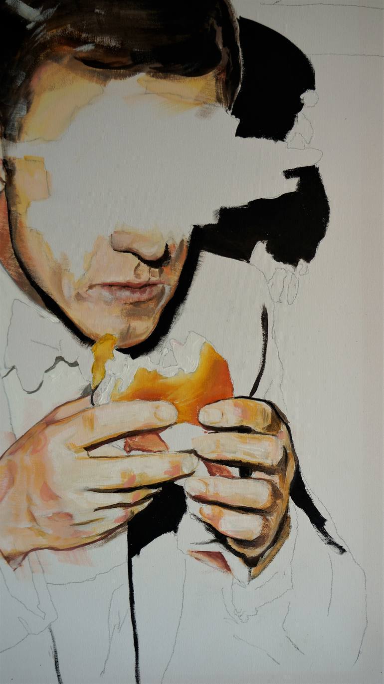 Original Expressionism Men Painting by Stefan Doru Moscu