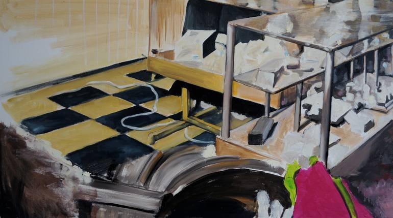 Original Expressionism People Painting by Stefan Doru Moscu