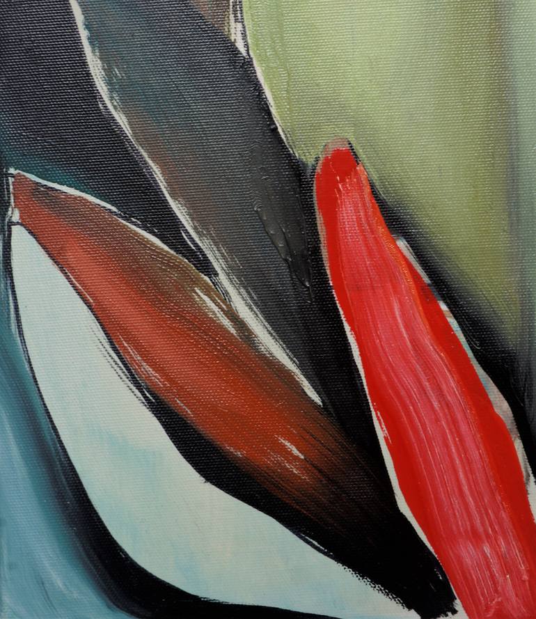 Original Abstract Expressionism Botanic Painting by Stefan Doru Moscu