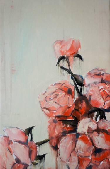 Print of Expressionism Floral Paintings by Stefan Doru Moscu