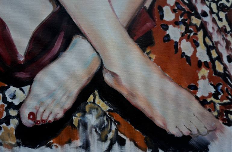 Original Abstract Expressionism Body Painting by Stefan Doru Moscu