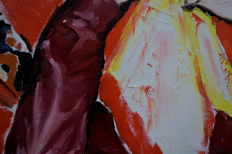 Original Abstract Expressionism Body Painting by Stefan Doru Moscu