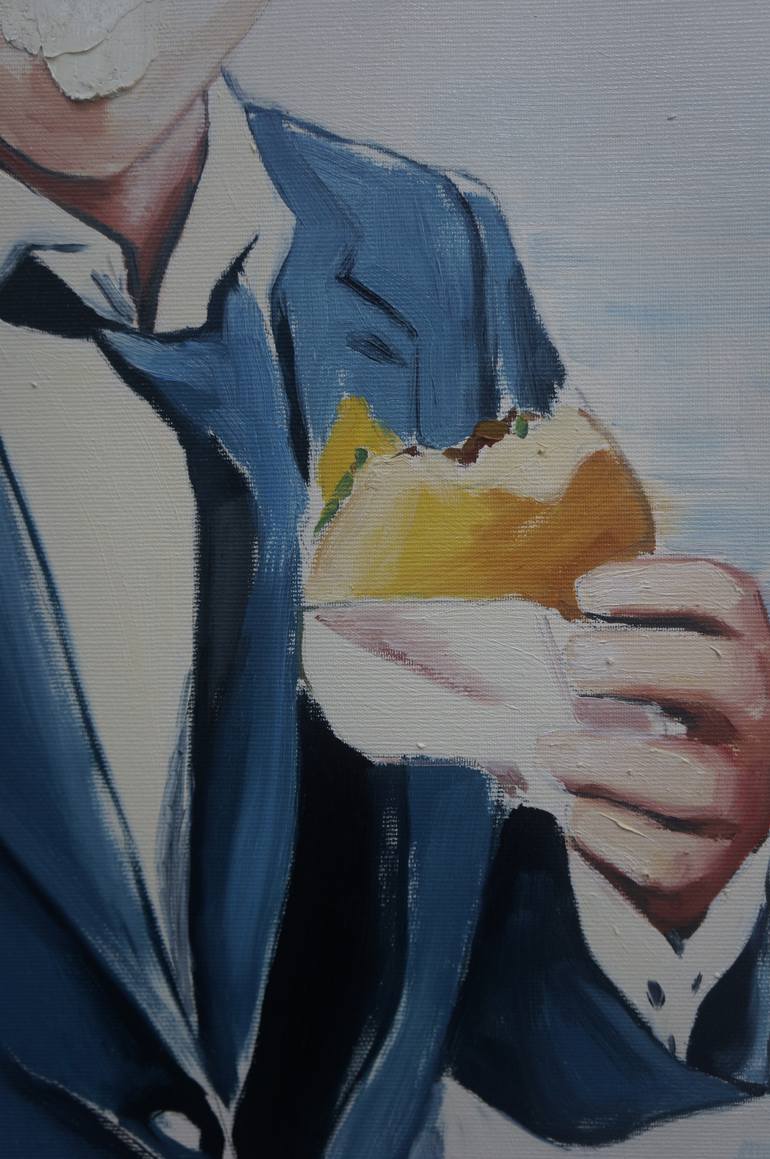 Original Expressionism People Painting by Stefan Doru Moscu