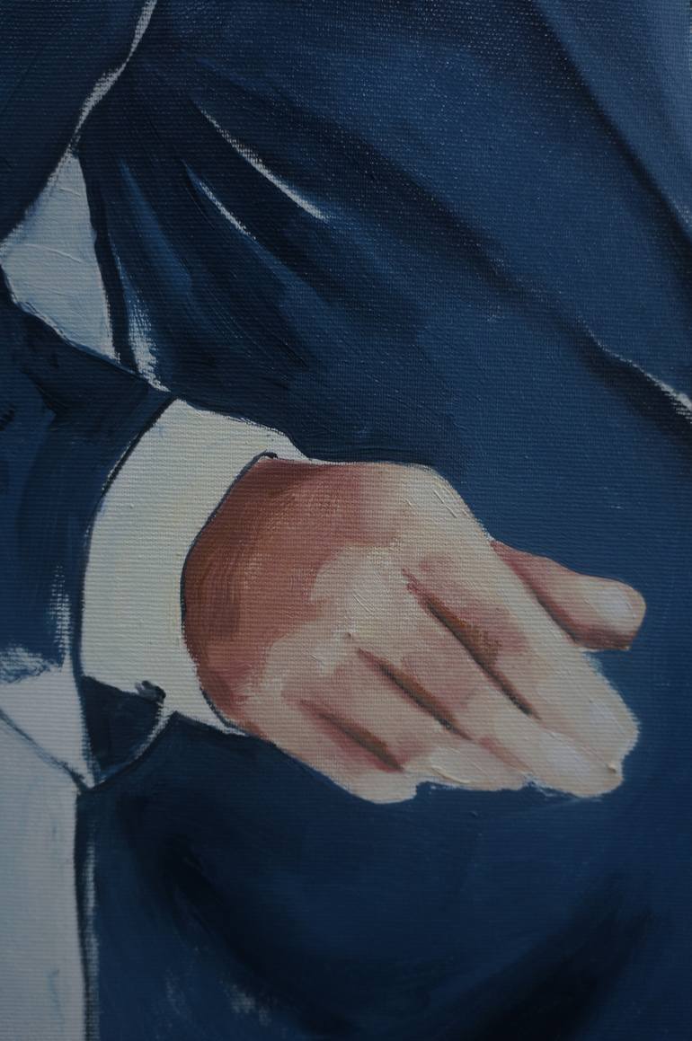 Original Expressionism People Painting by Stefan Doru Moscu