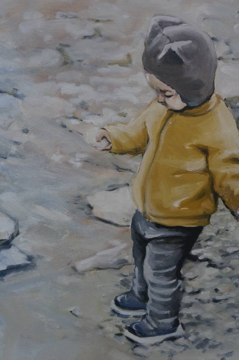 Original Figurative Children Painting by Stefan Doru Moscu