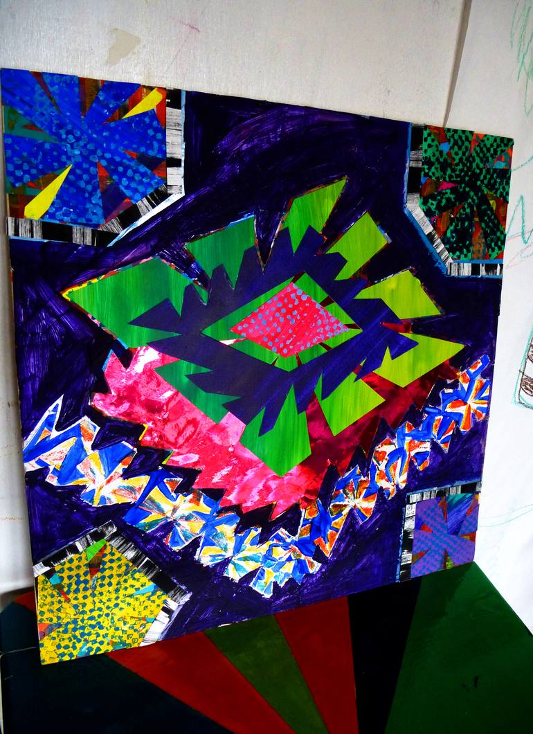 Original Abstract Patterns Painting by Medilė Šiaulytytė