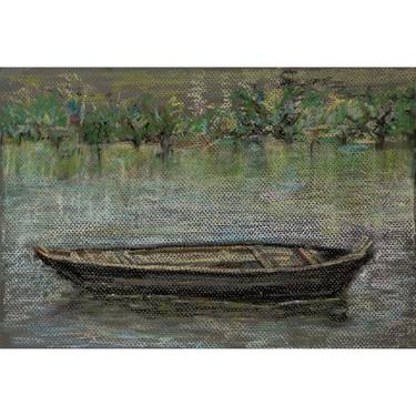 Original Impressionism Boat Paintings by magesh r