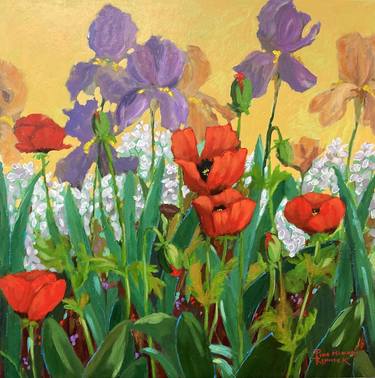 Original Contemporary Floral Paintings by Pina Manoni-Rennick
