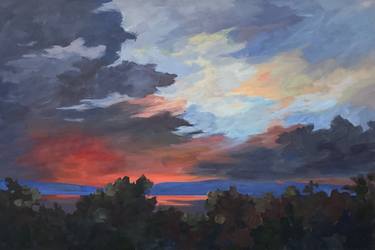 Original Color Field Painting Landscape Painting by Pina Manoni-Rennick
