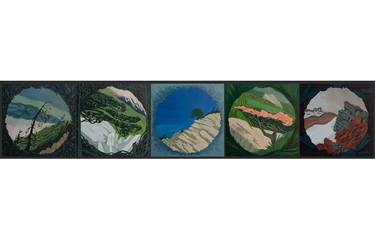 Carpathian Cycles. Set of 5 Canvases. 30 x 150 in. thumb