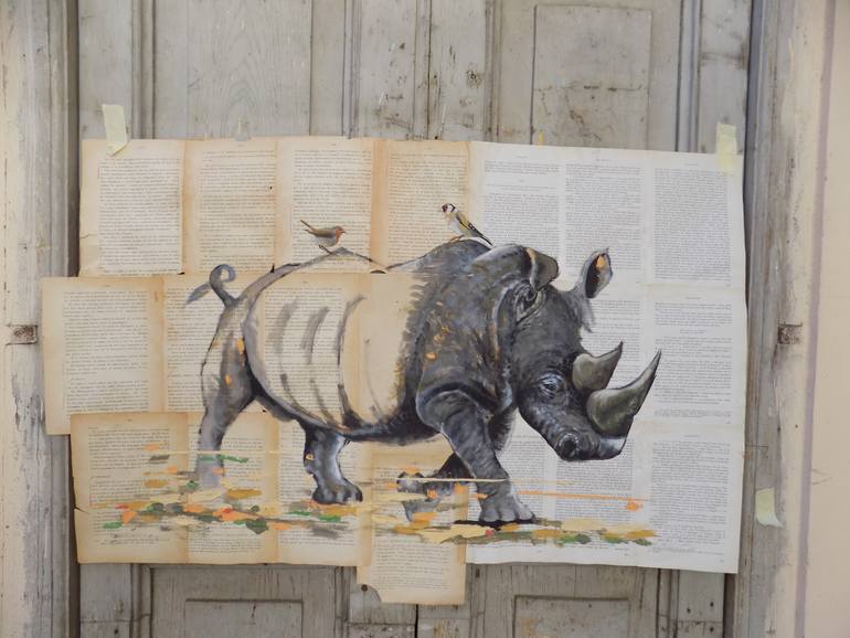 Original Expressionism Animal Painting by Carlo Capone