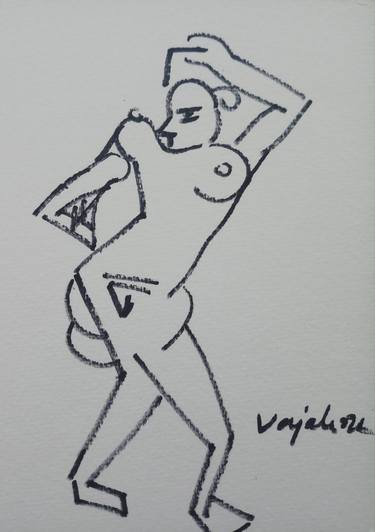 Original Expressionism Nude Drawings by Rahul Vajale