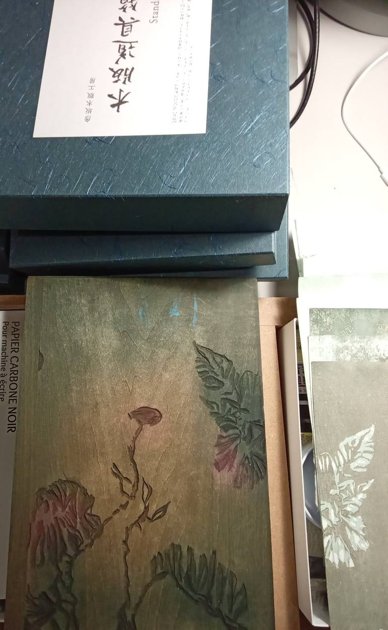 Original Modern Botanic Printmaking by Valentina Ferrarese Art