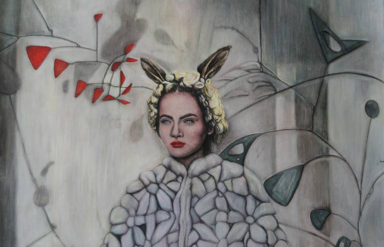 Original Surrealism Women Painting by Valentina Ferrarese Art