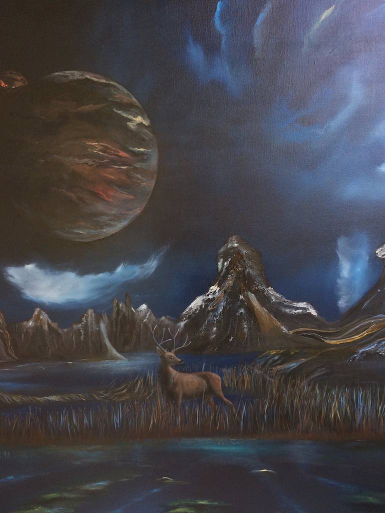 Original Outer Space Painting by Taçlan Görgün