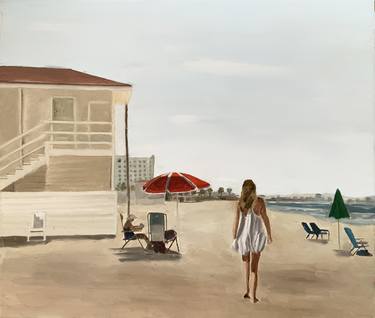 Saatchi Art Artist Zohar Flax; Paintings, “Girl on the beach” #art