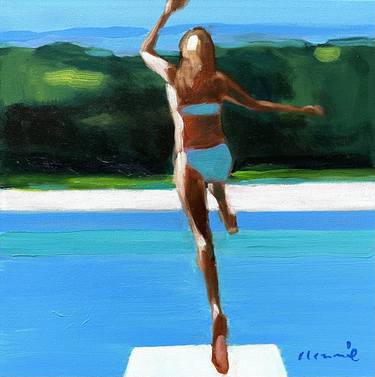 Print of Figurative Beach Paintings by Elizabeth Lennie