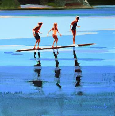 Print of Figurative Beach Paintings by Elizabeth Lennie