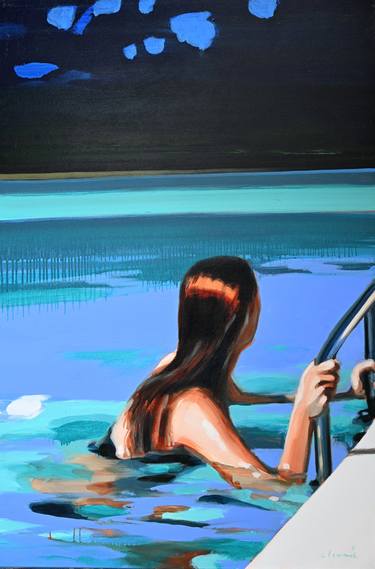 Print of Figurative Beach Paintings by Elizabeth Lennie