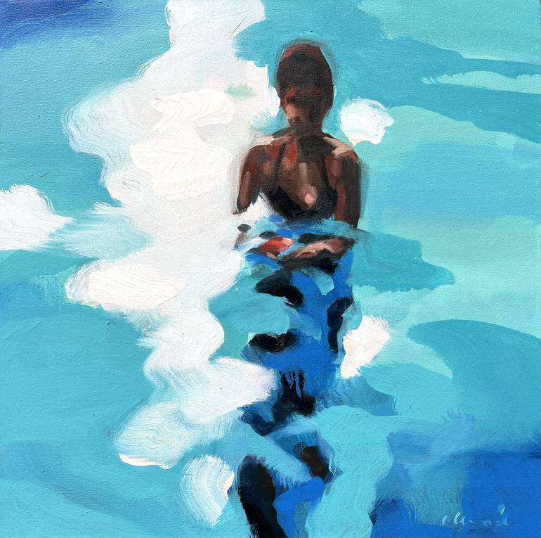 Print of Figurative Beach Paintings by Elizabeth Lennie