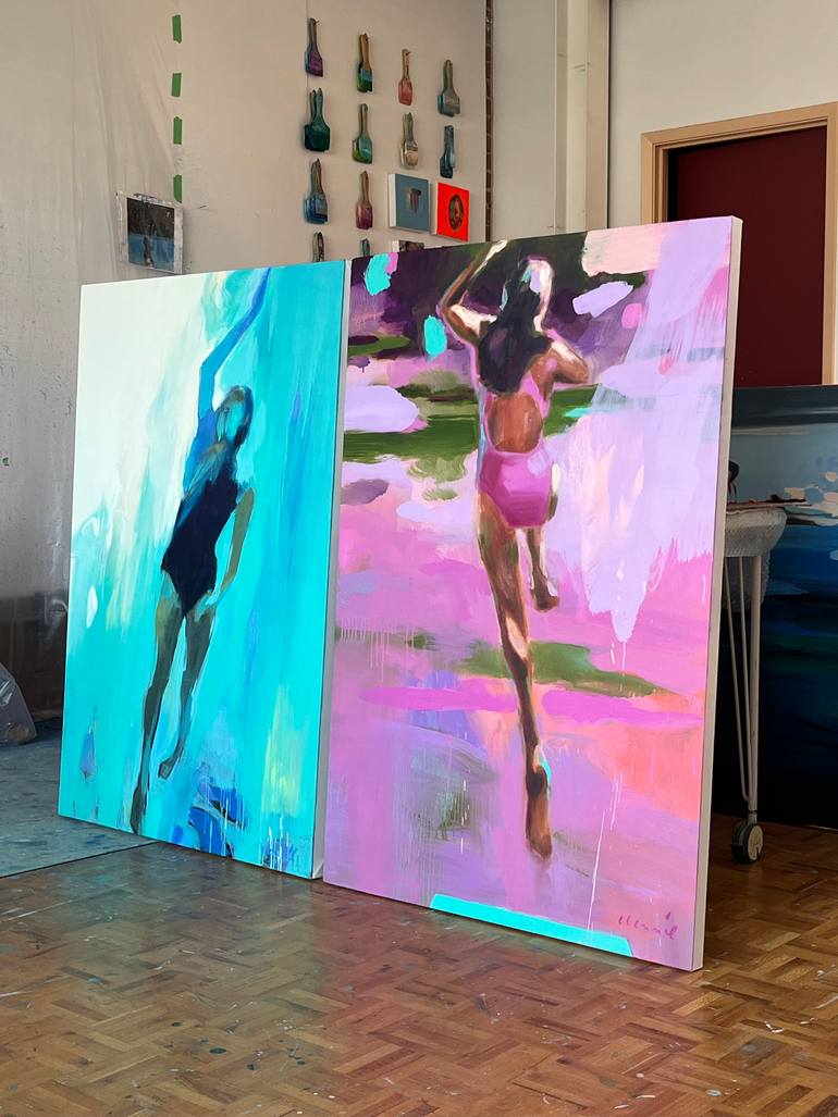 Original Contemporary Beach Painting by Elizabeth Lennie