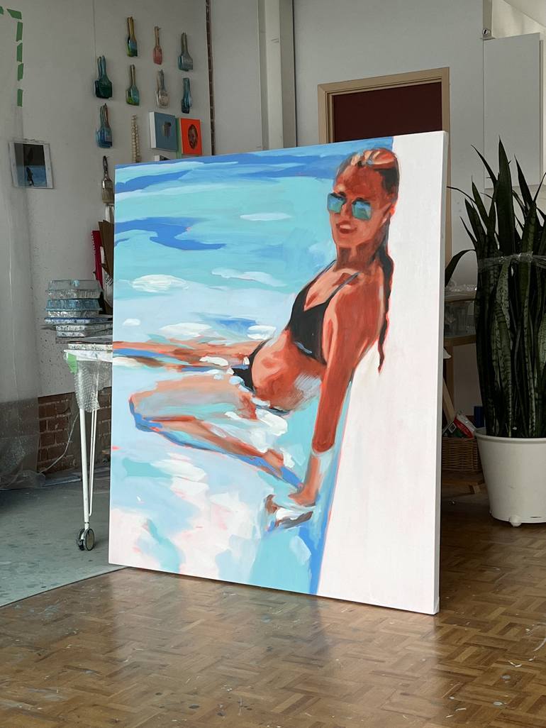 Original Contemporary Beach Painting by Elizabeth Lennie