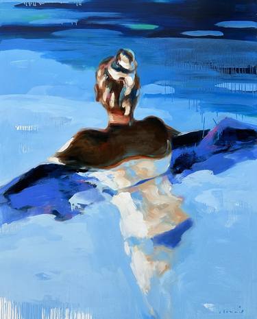 Original Contemporary Beach Paintings by Elizabeth Lennie