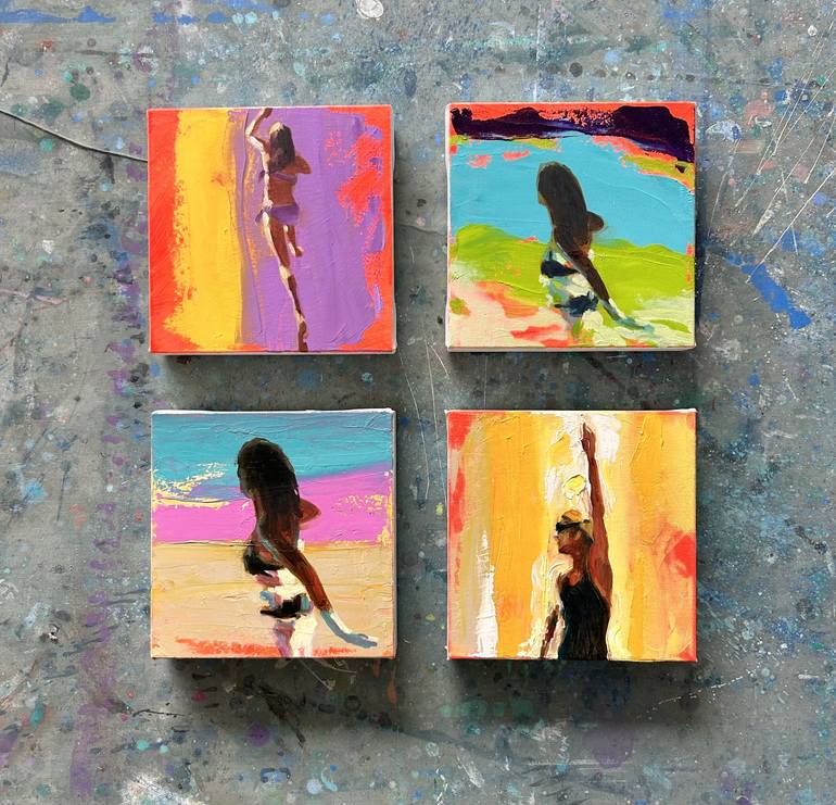 Original Contemporary Beach Painting by Elizabeth Lennie