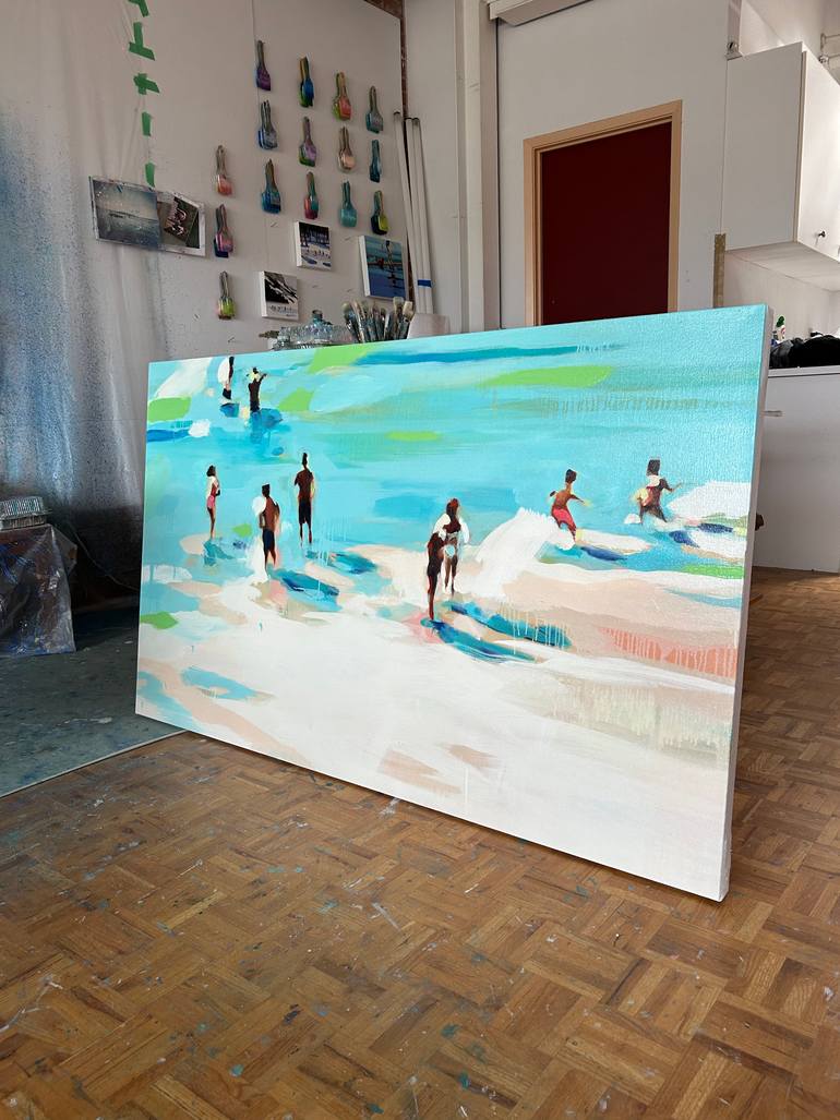 Original Contemporary Beach Painting by Elizabeth Lennie