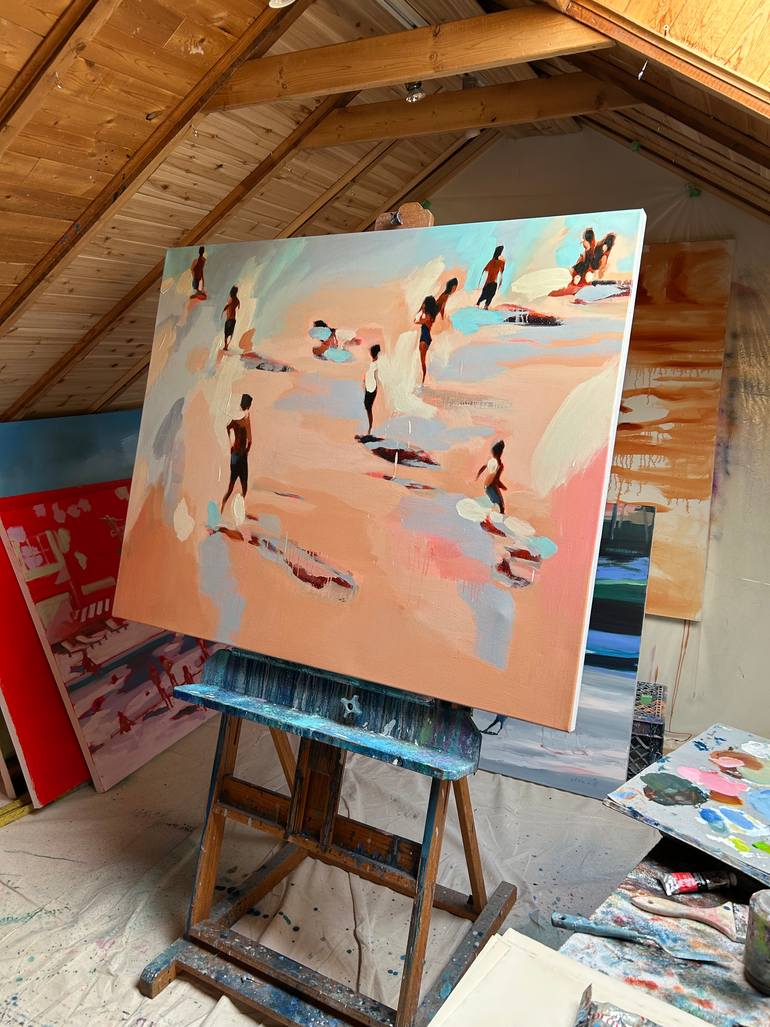 Original Contemporary Beach Painting by Elizabeth Lennie
