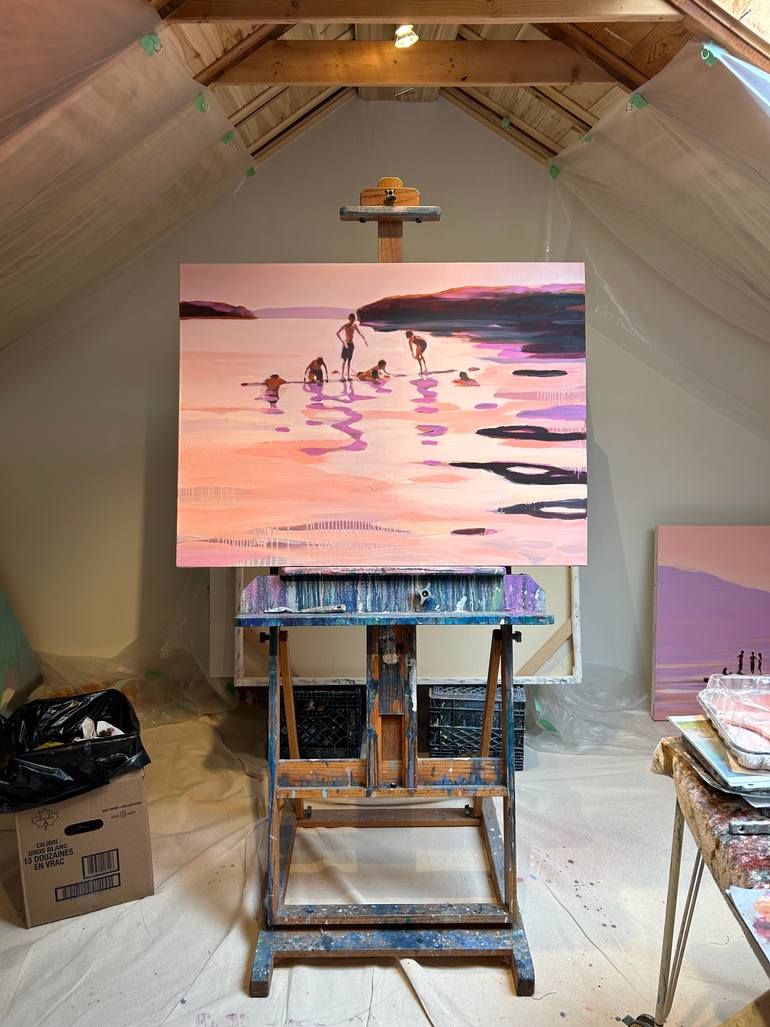 Original Contemporary Beach Painting by Elizabeth Lennie