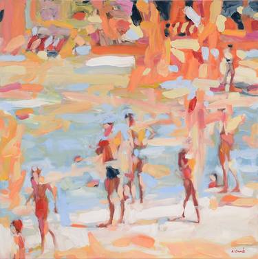 Print of Impressionism Beach Paintings by Elizabeth Lennie