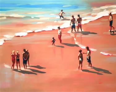 Print of Impressionism Beach Paintings by Elizabeth Lennie