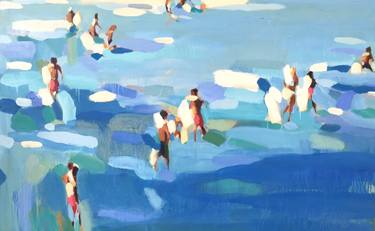 Print of Impressionism Beach Paintings by Elizabeth Lennie