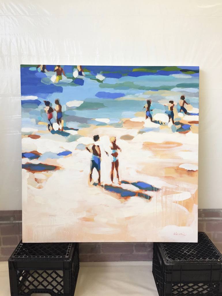 Original Beach Painting by Elizabeth Lennie