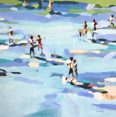 Saatchi Art Artist Elizabeth Lennie; Painting, “Beach Life 13: Clear Blue” #art