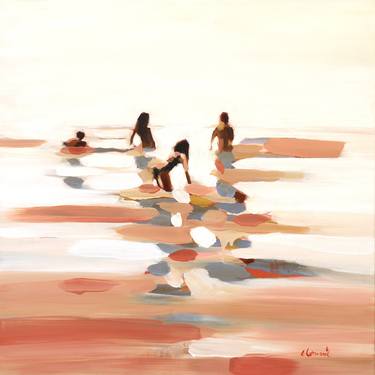 Print of Impressionism Beach Paintings by Elizabeth Lennie