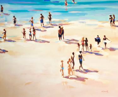 Print of Impressionism Beach Paintings by Elizabeth Lennie