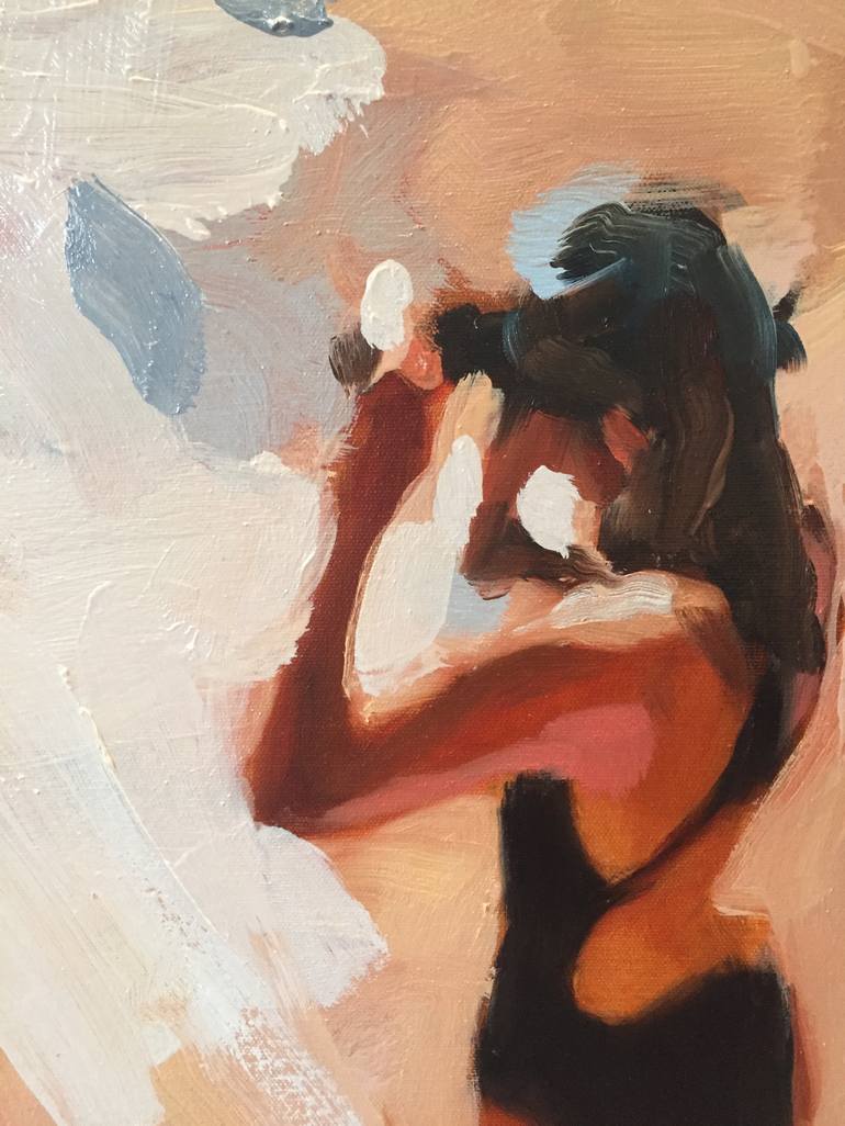 Original Figurative Beach Painting by Elizabeth Lennie