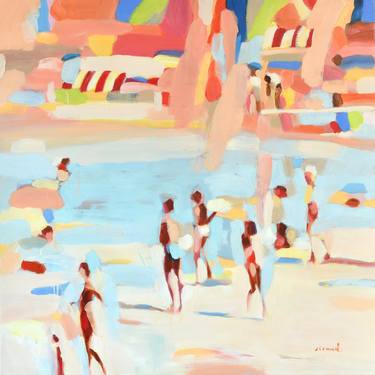 Original Figurative Beach Paintings by Elizabeth Lennie